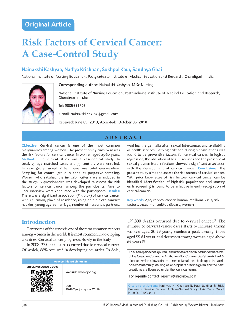 cervical cancer patient case study