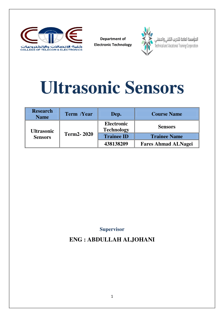 literature review ultrasonic sensor