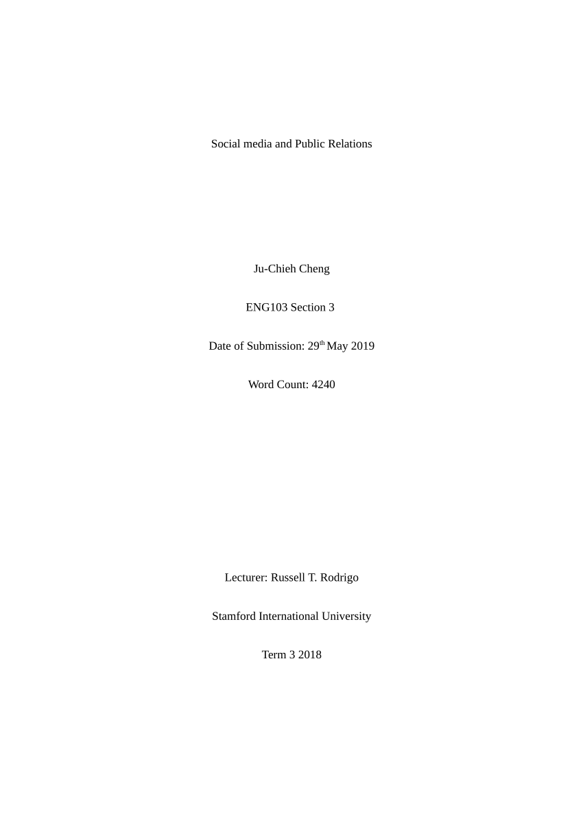 social media and public relations thesis pdf