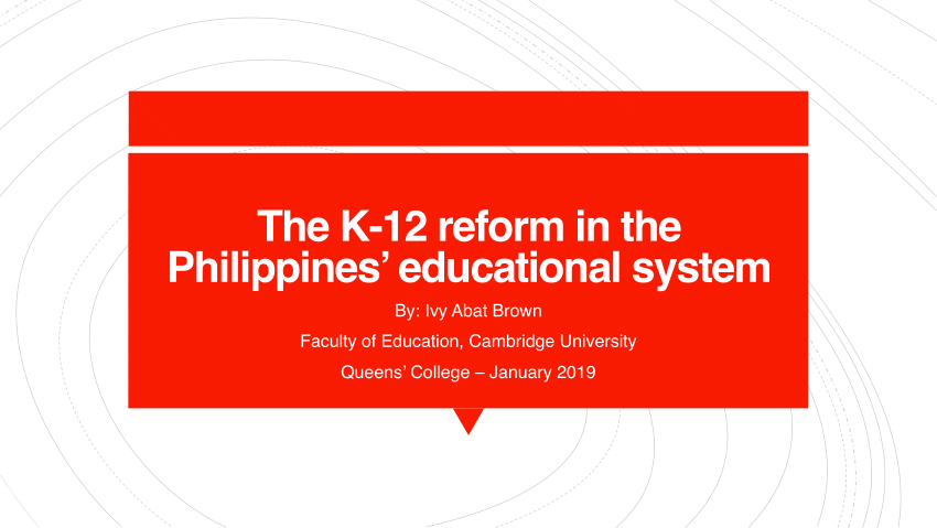research paper about k 12 education in the philippines pdf