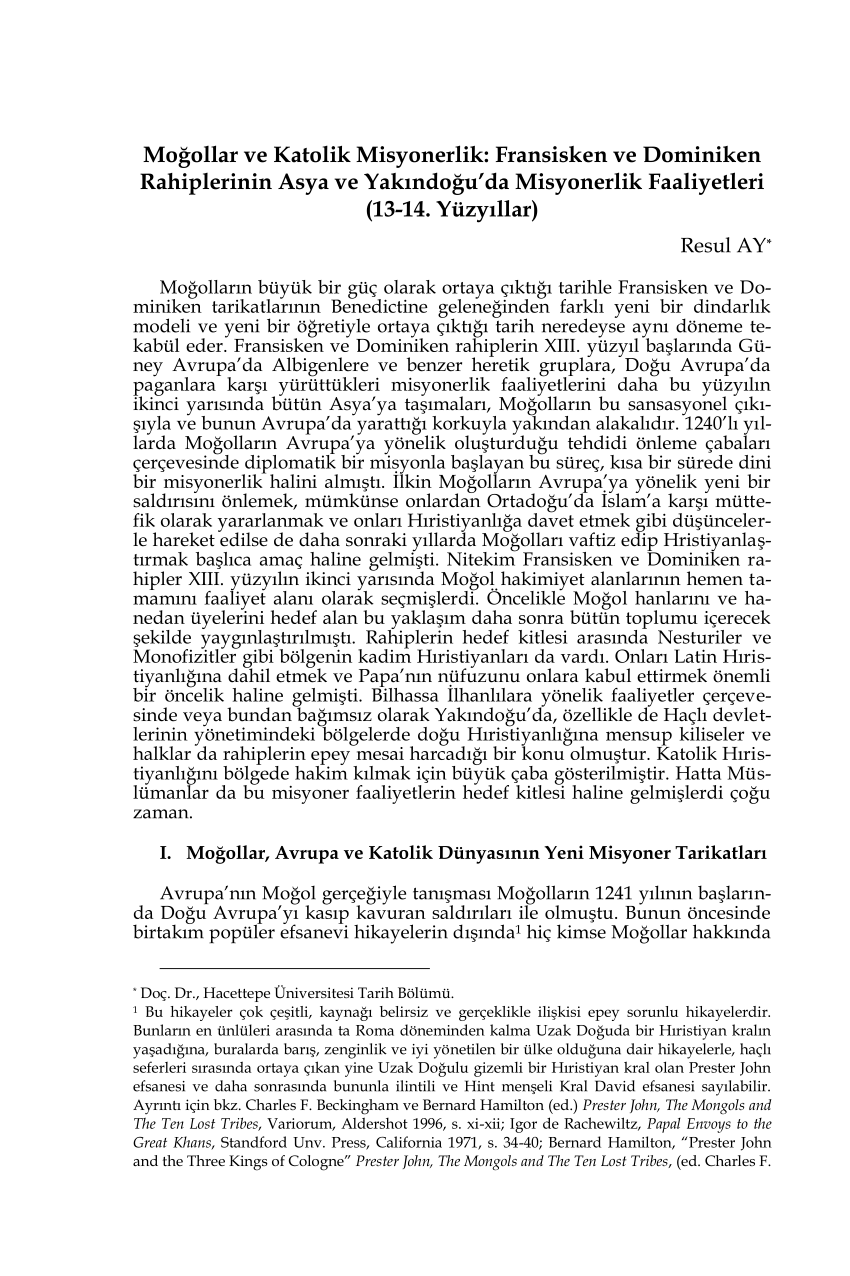 Fransisken ve Dominiken tarikatları ne zaman kuruldu?