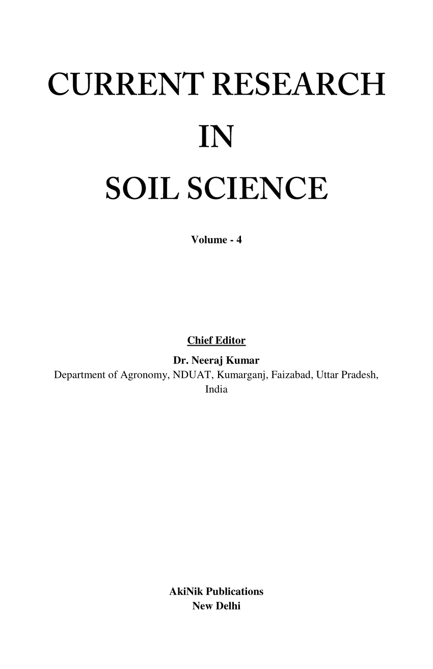 research paper on soil health