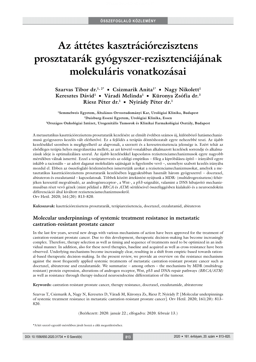 Prosztatarák klinikai kép - Prosztata daganatok | Hungarian Oncology Network - elmuszolg.hu