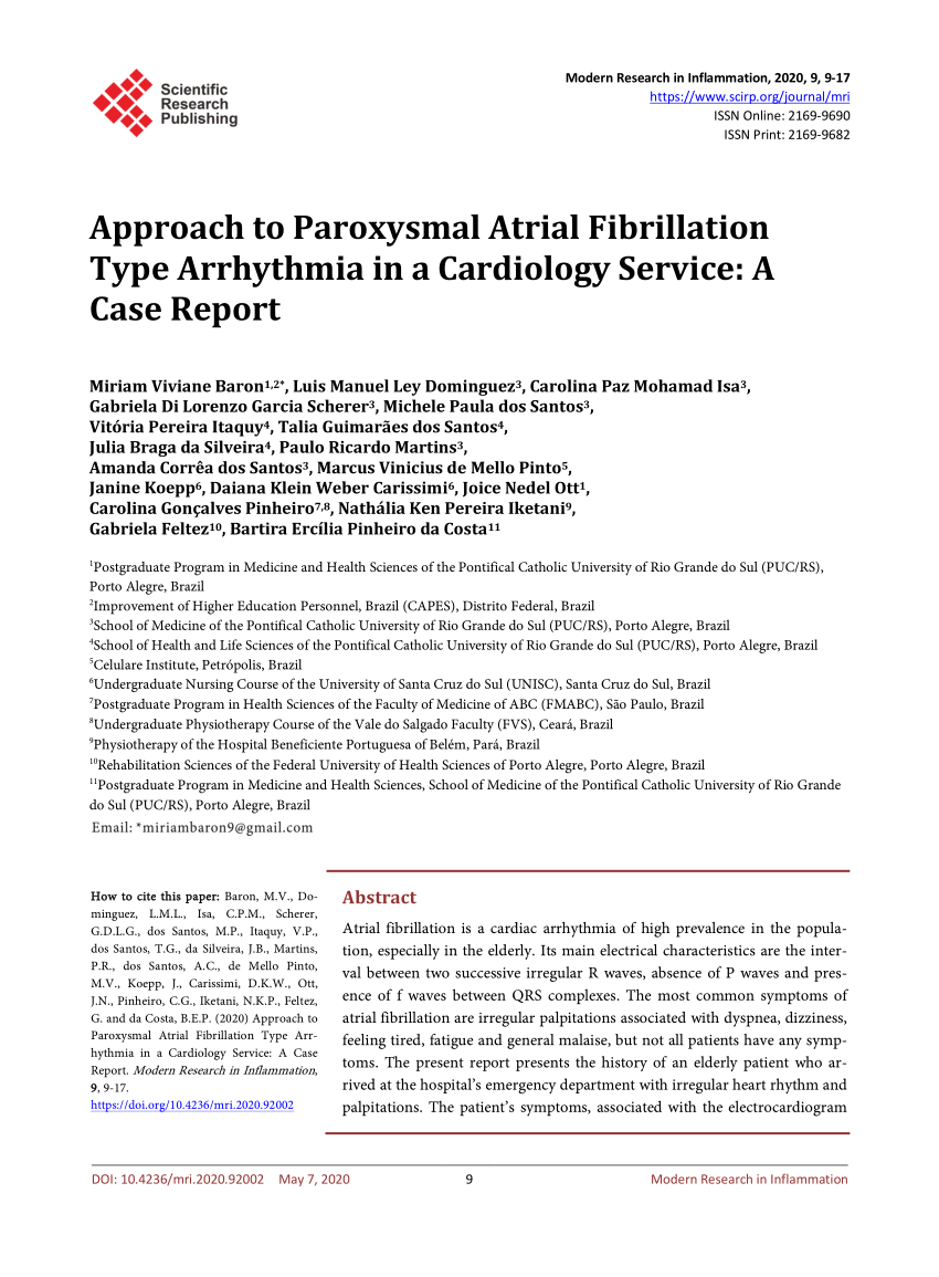 icd 10 for paroxysmal atrial fibrillation