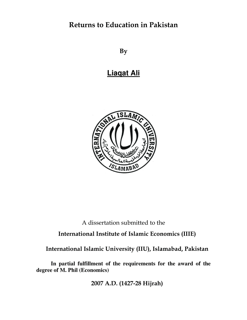complete thesis on education in pakistan