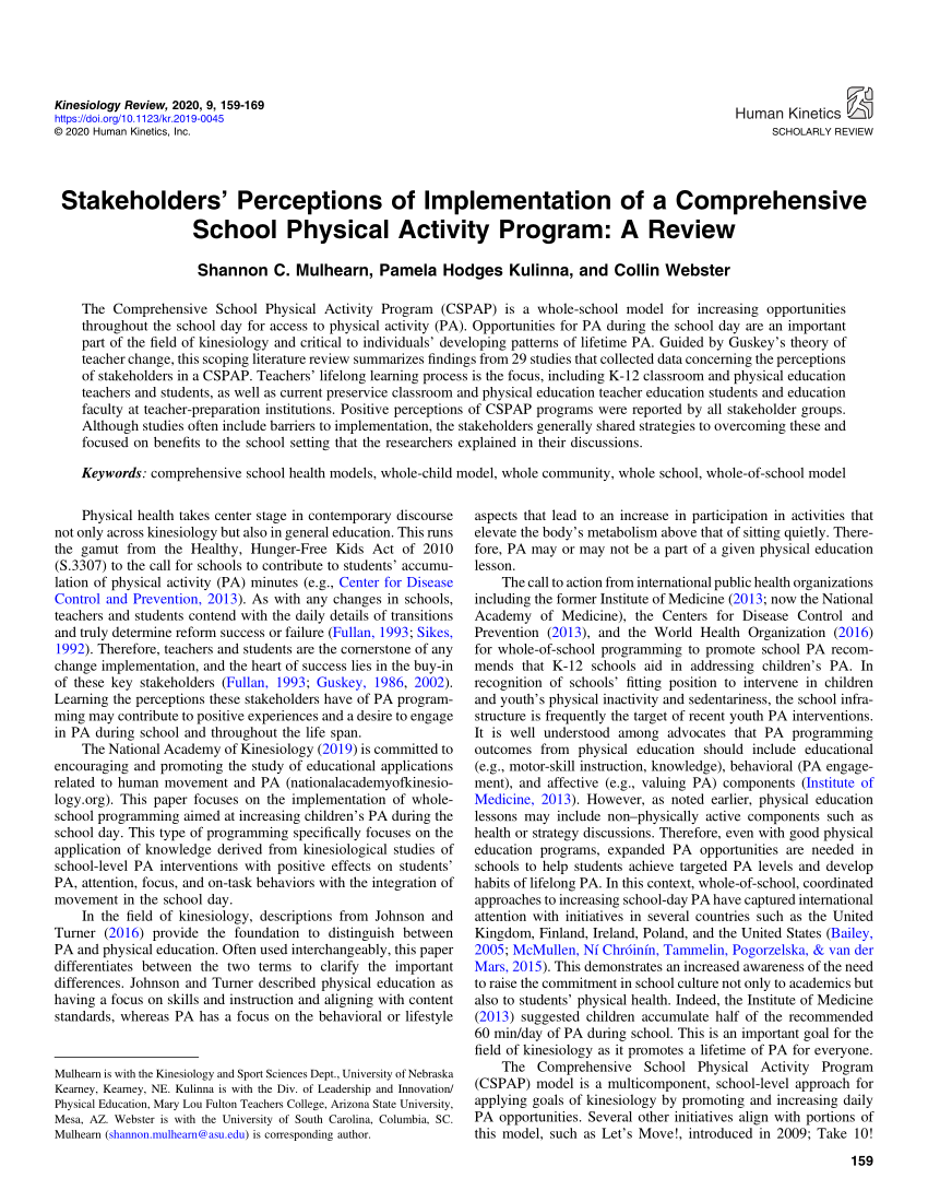 (PDF) Stakeholders’ Perceptions of Implementation of a Comprehensive Sns-Brigh10