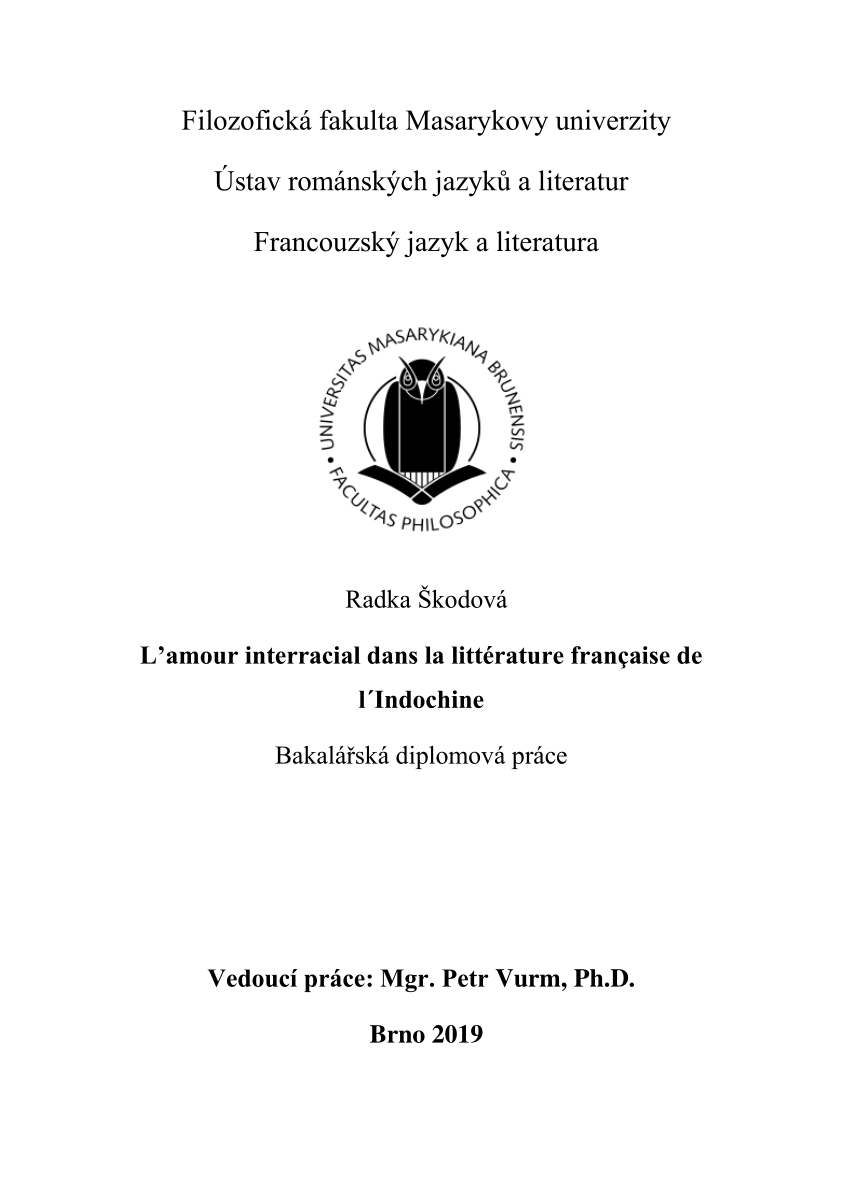 Pdf Filozoficka Fakulta Masarykovy Univerzity Ustav Romanskych Jazyku A Literatur Francouzsky Jazyk A Literatura