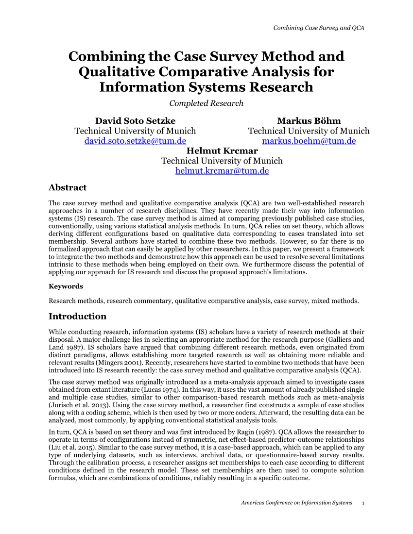 qualitative comparative case study design