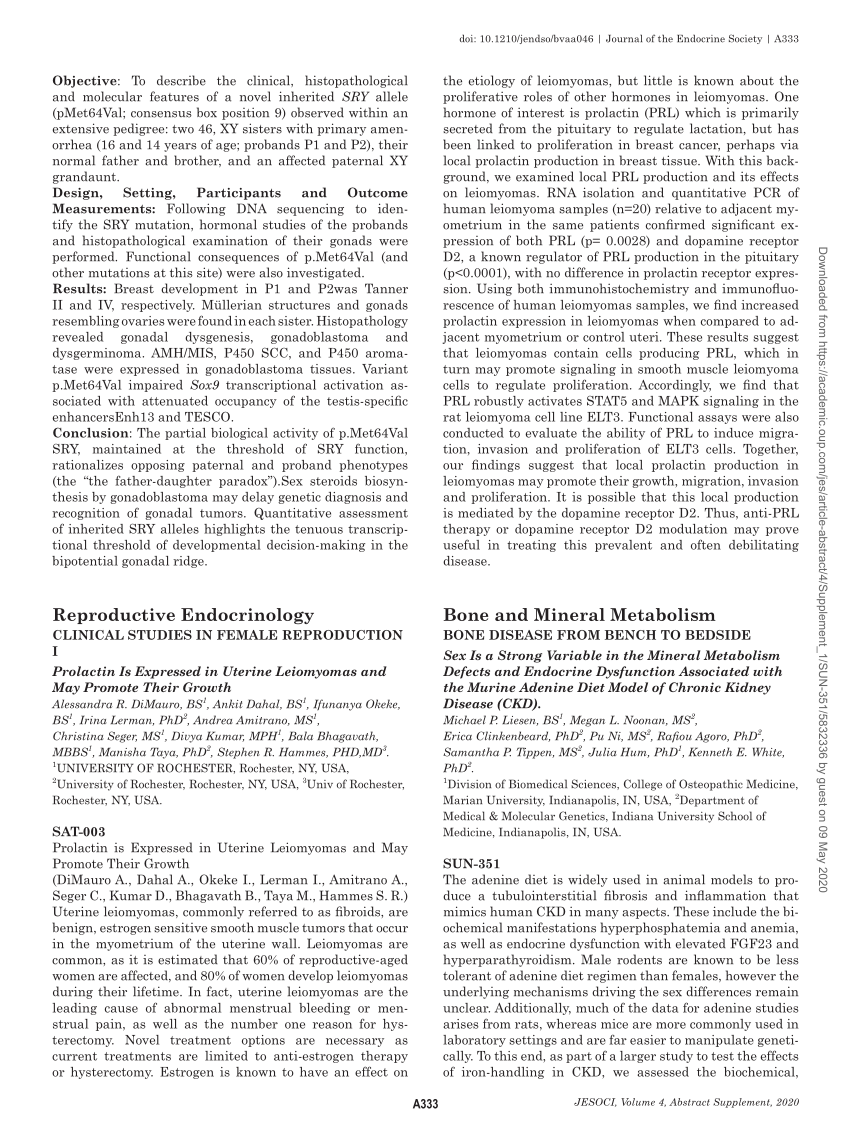 Pdf Sun 351 Sex Is A Strong Variable In The Mineral Metabolism