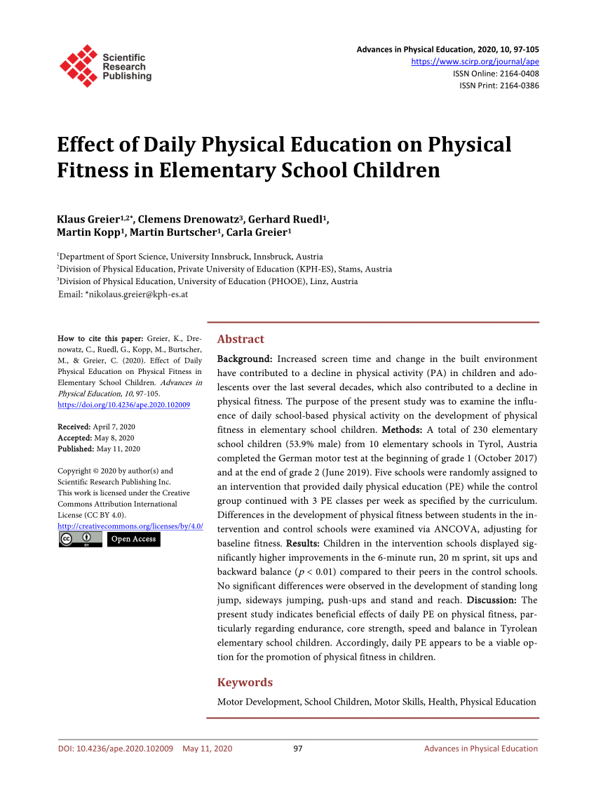 opinion article on physical education