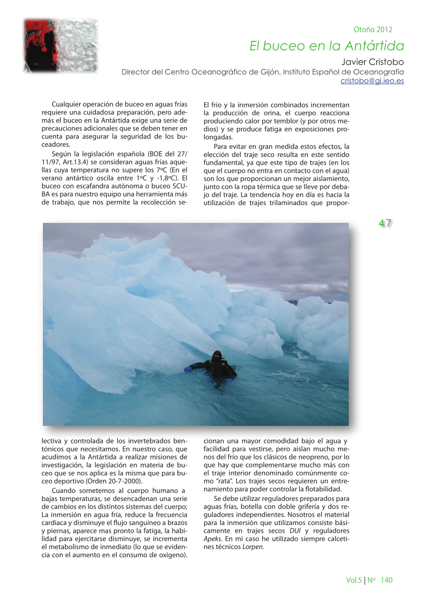 PDF) El buceo en la Antártida