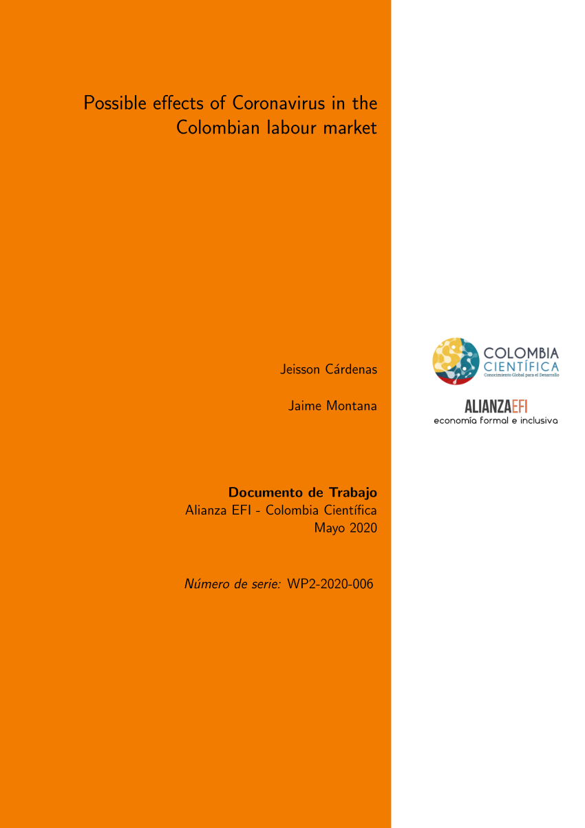 Pdf Possible Effects Of Coronavirus In The Colombian Labour Market