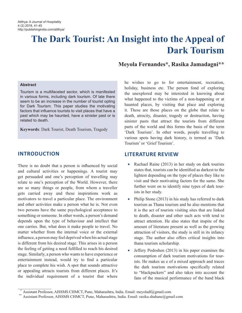 dark tourism thesis