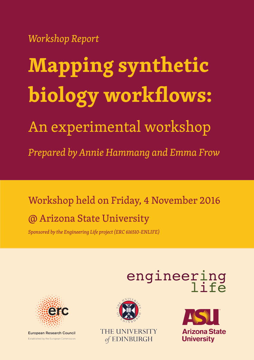 Biology Asu Major Map Pdf) Mapping Synthetic Biology Workflows: An Experimental Workshop