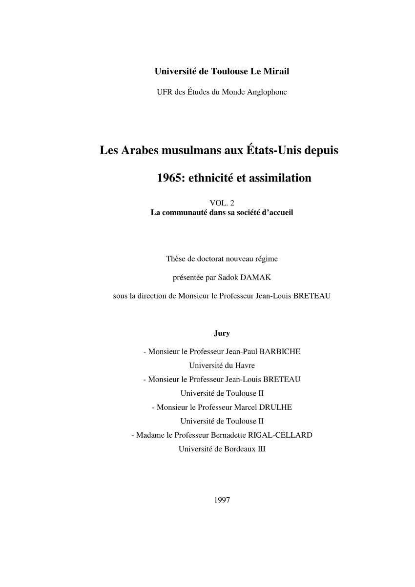 Pdf Les Arabes Musulmans Aux Etats Unis Depuis 1965 Ethnicite Et Assimilation Part Three L Ethnicisation Defensive Chez Les Arabes Musulmans Aux Etats Unis Problematique