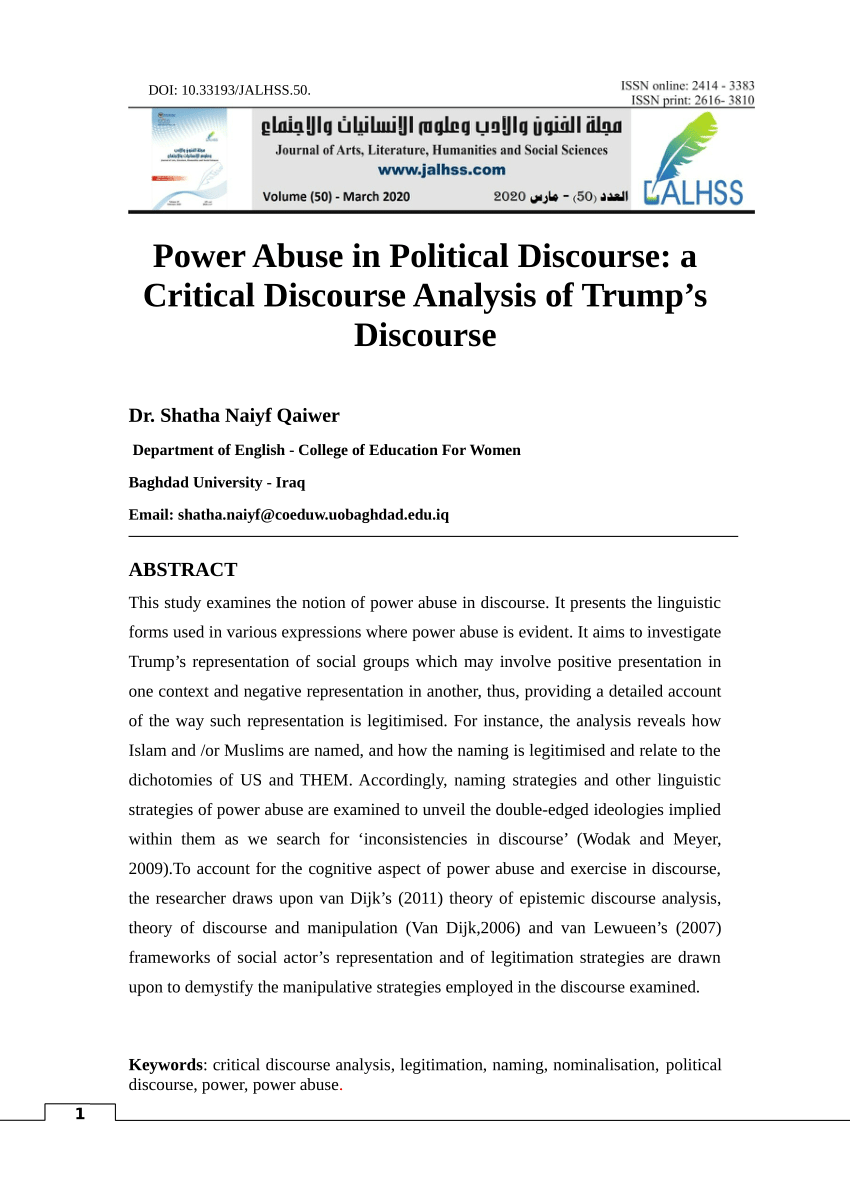 dissertation on political discourse