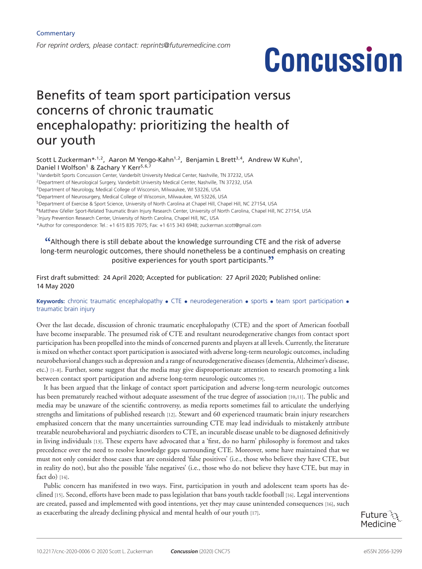 benefits of team sports participation essay