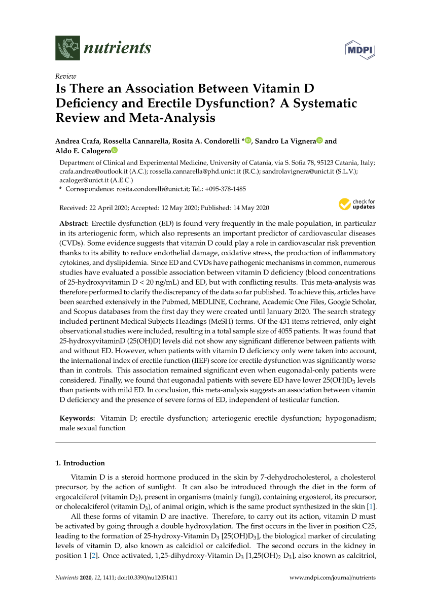 PDF Is There an Association Between Vitamin D Deficiency and