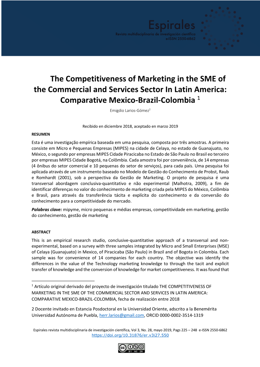 PDF) The Competitiveness of Marketing in the SME of the Commercial ...