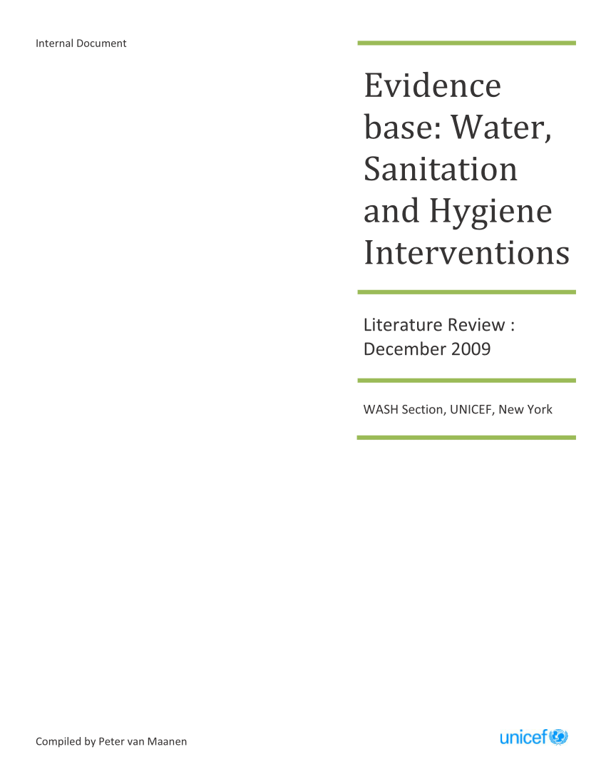 literature review on water sanitation and hygiene