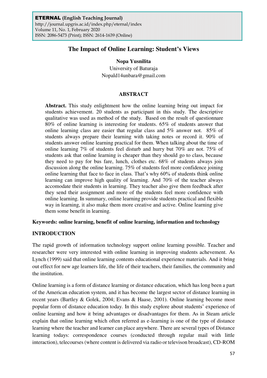abstract in research about online learning