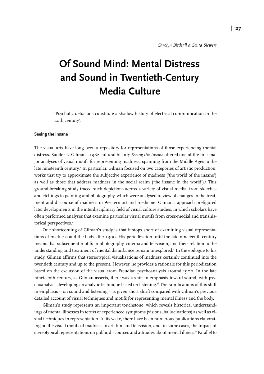 Of Unsound Mind - A Study in Shell Shock and war neurosis