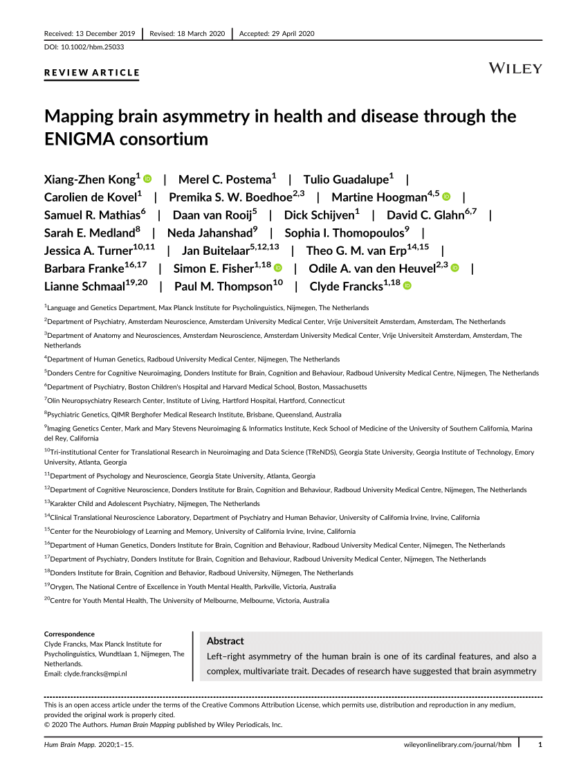 Large-scale analysis of structural brain asymmetries in schizophrenia via  the ENIGMA consortium