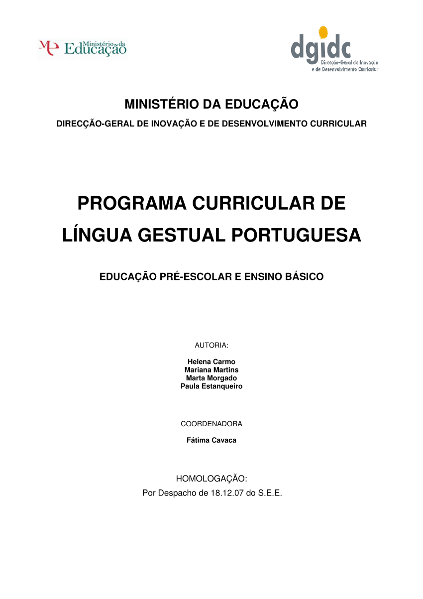 PDF) The cherology awareness in Portuguese sign language