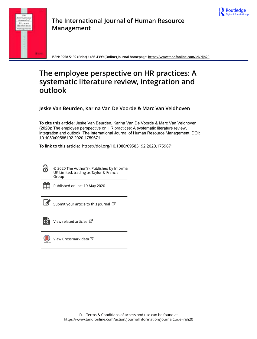 literature review on hr practices