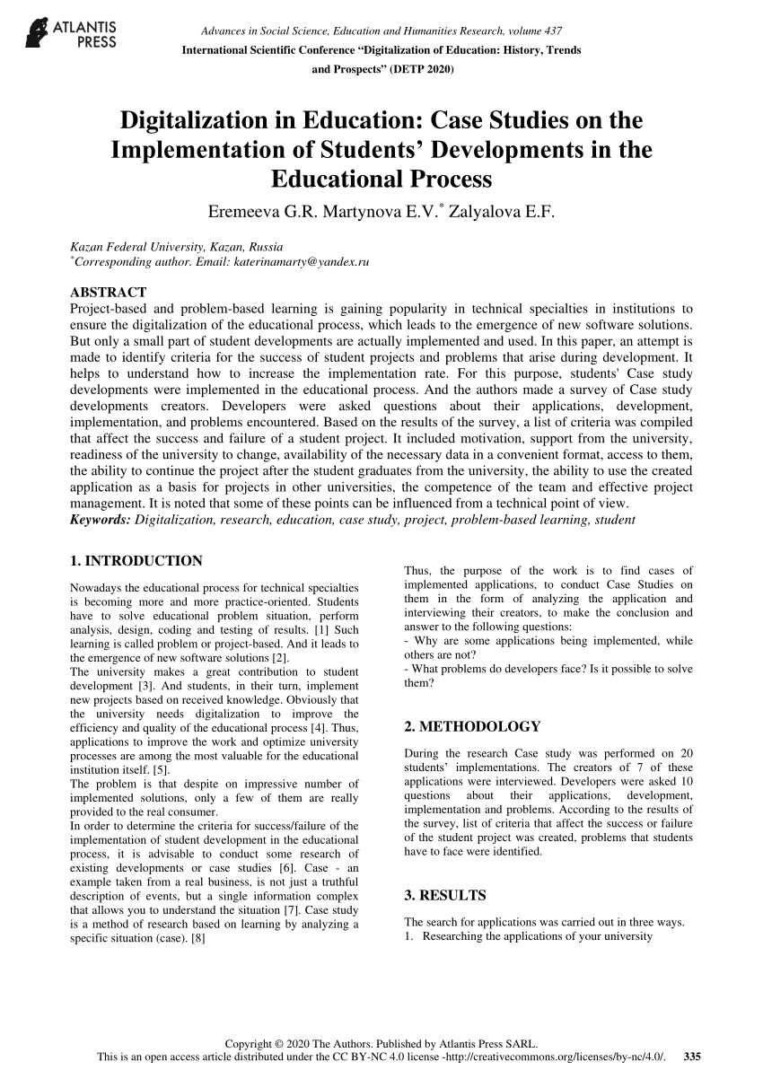 research paper on digitalisation in education