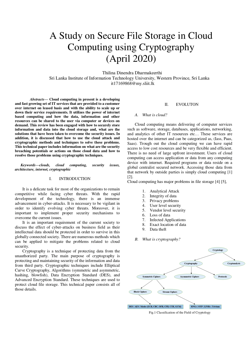 cloud computing cryptography research paper