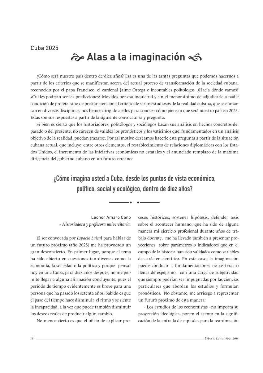 (PDF) Cuba 2025 Alas a la imaginación