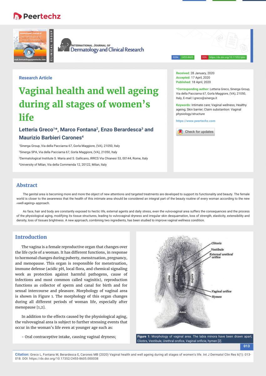 Pdf Vaginal Health And Well Ageing During All Stages Of Womens Life 8498