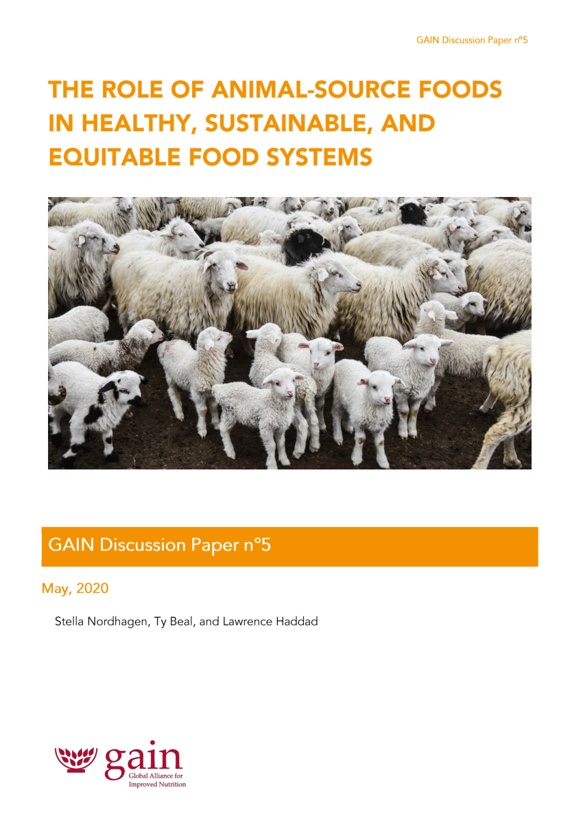 PDF) The role of animal-source foods in healthy, sustainable, and equitable  food systems