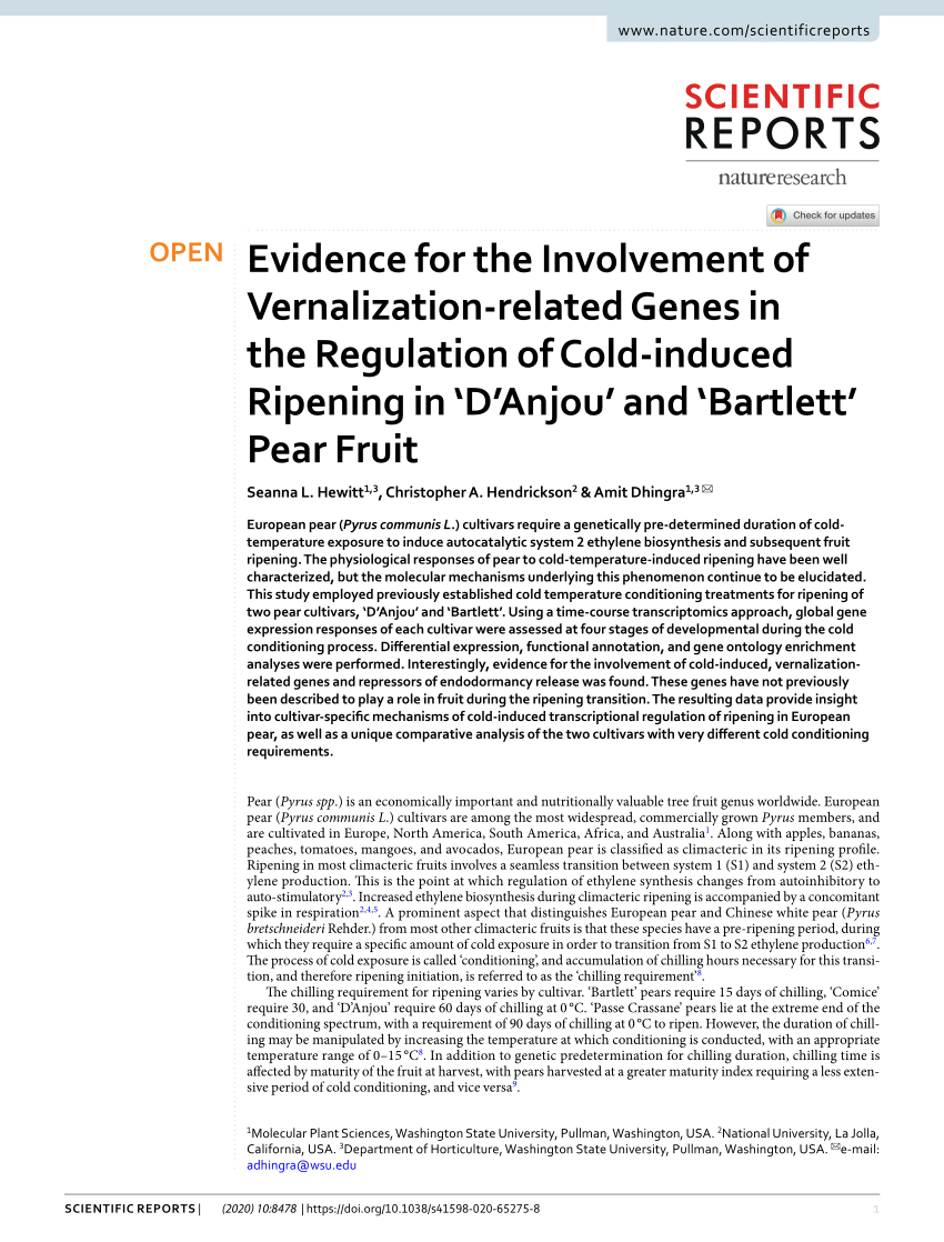 Pdf Evidence For The Involvement Of Vernalization Related Genes