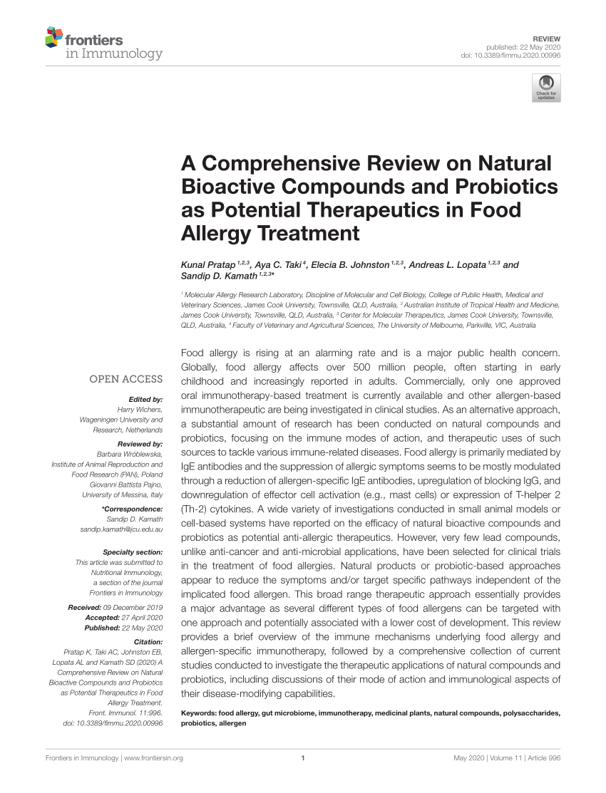PDF) A Comprehensive Review on Natural Bioactive Compounds and 