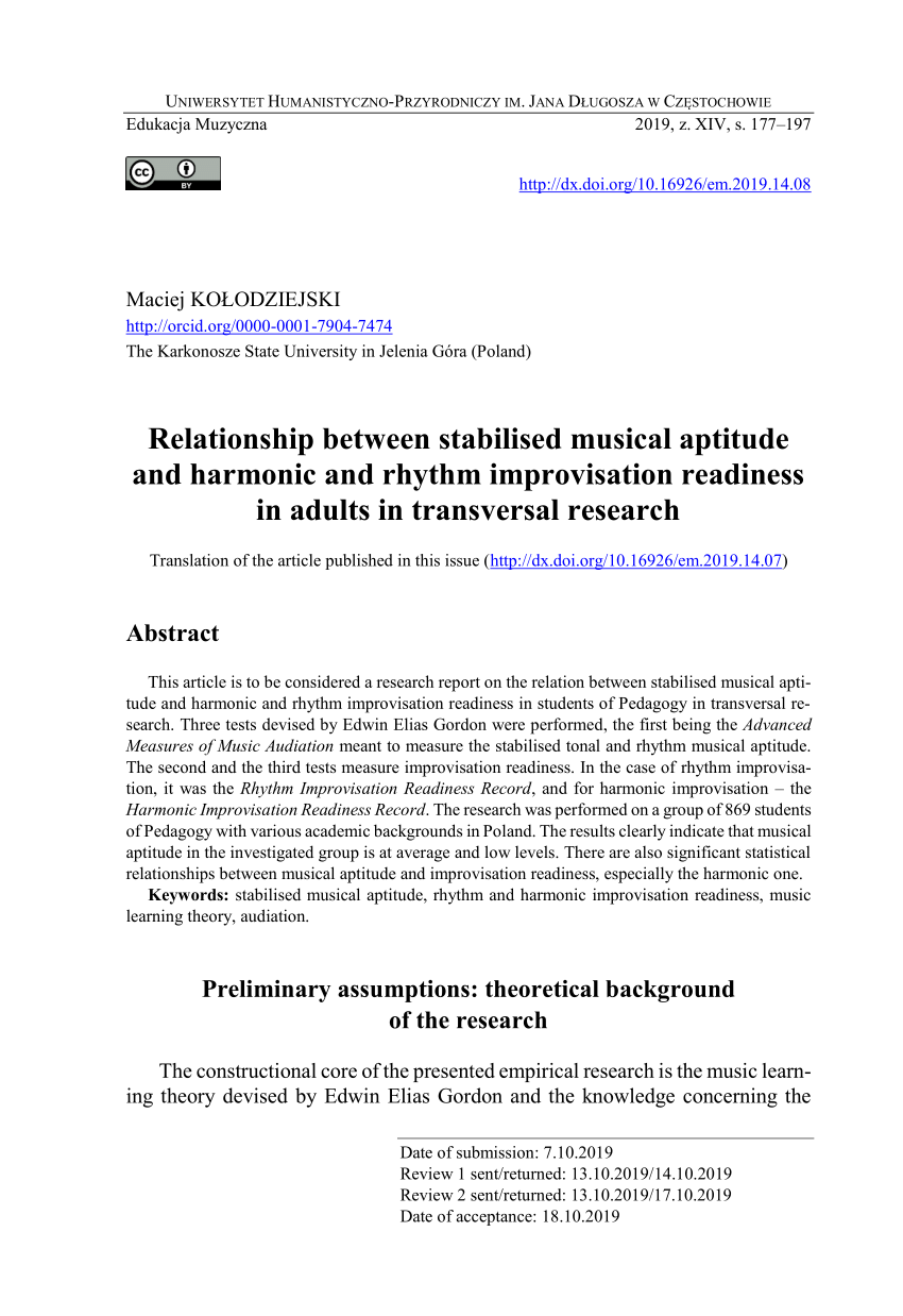 pdf-relationship-between-stabilised-musical-aptitude-and-harmonic-and-rhythm-improvisation