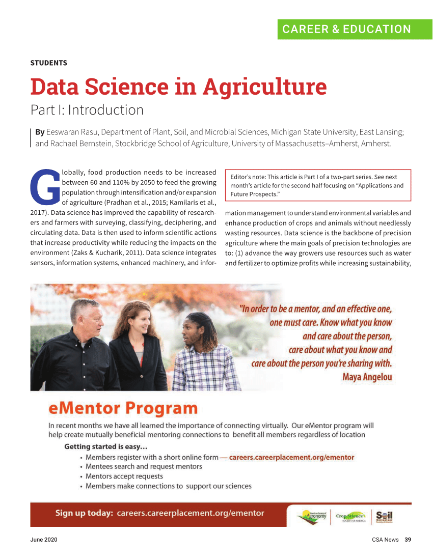 data science in agriculture research paper