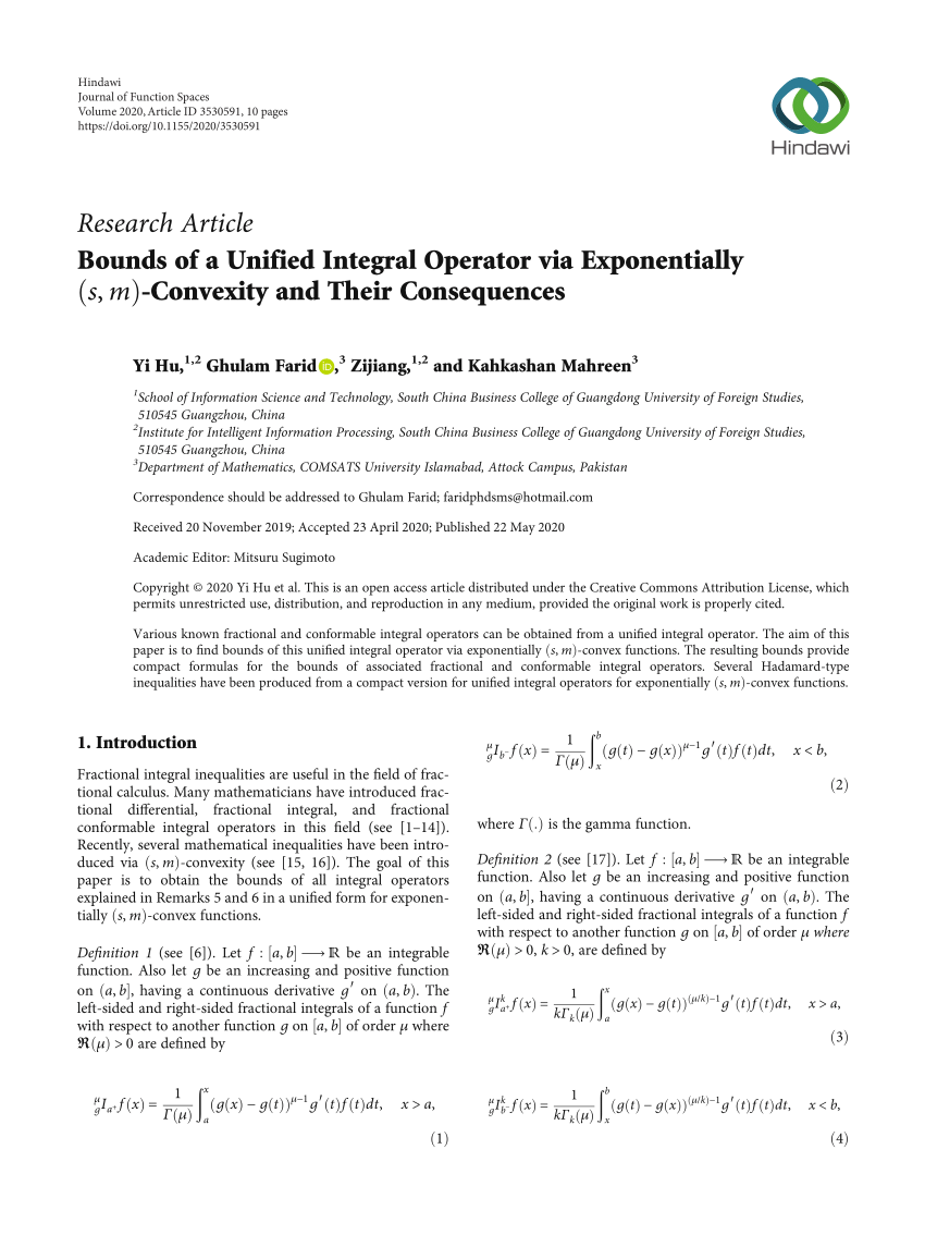 Pdf Bounds Of A Unified Integral Operator Via Exponentially S M Convexity And Their Consequences
