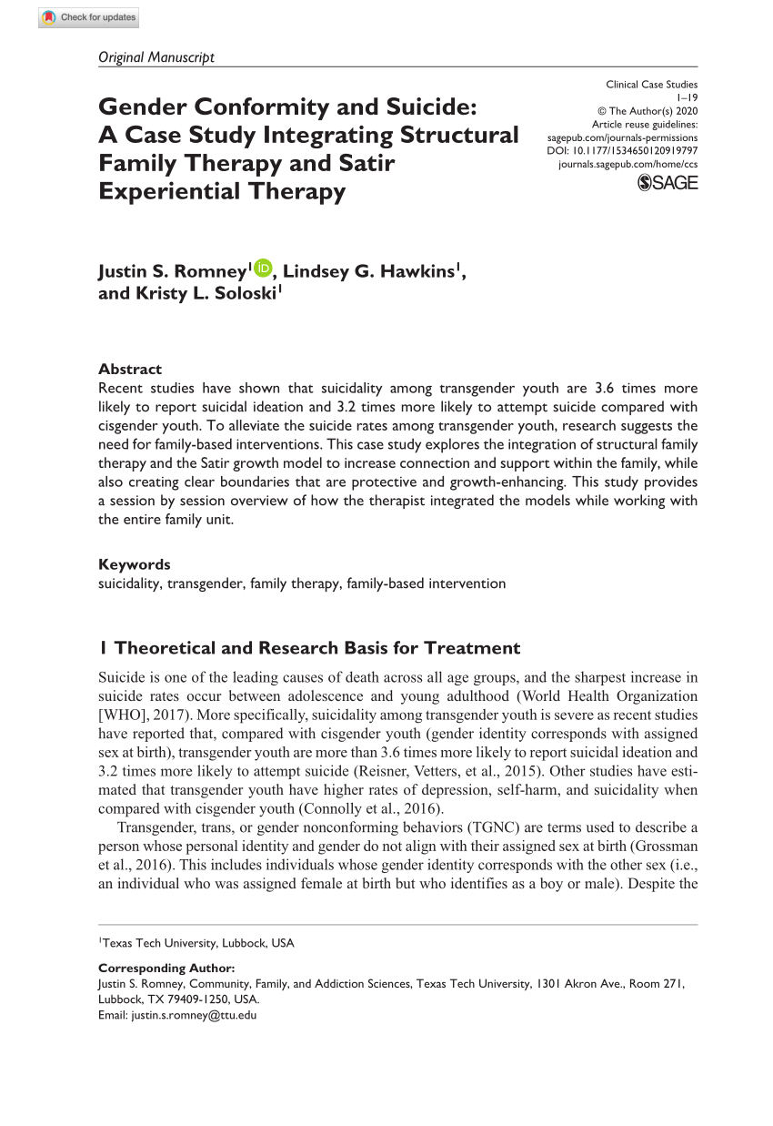 experiential family therapy case study