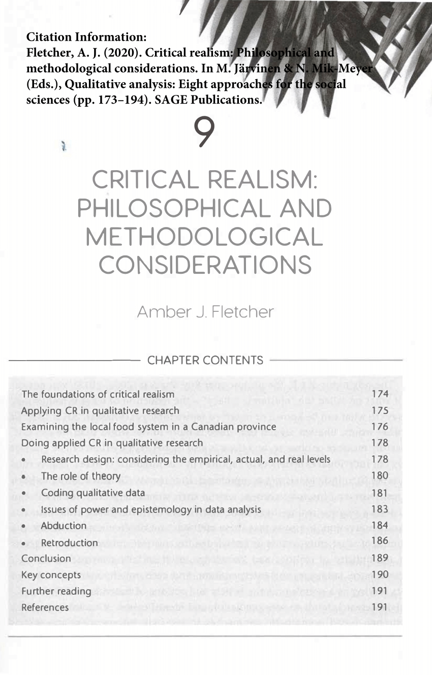 critical realism in case study research