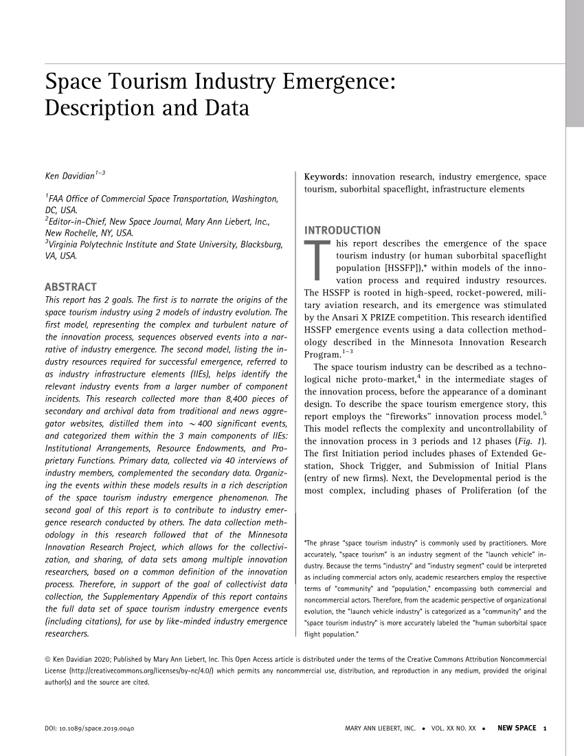 space tourism case study