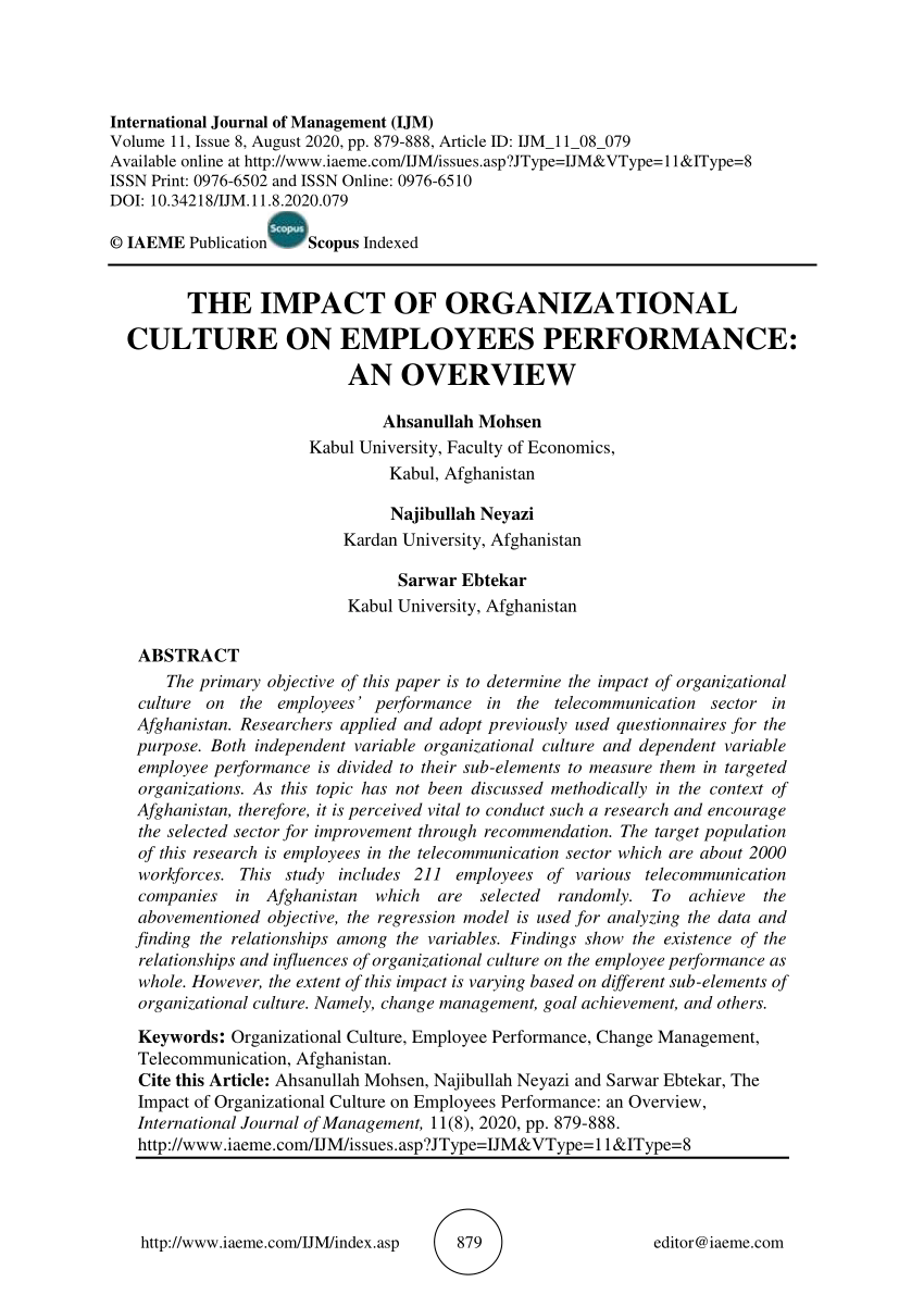 research on organizational culture pdf