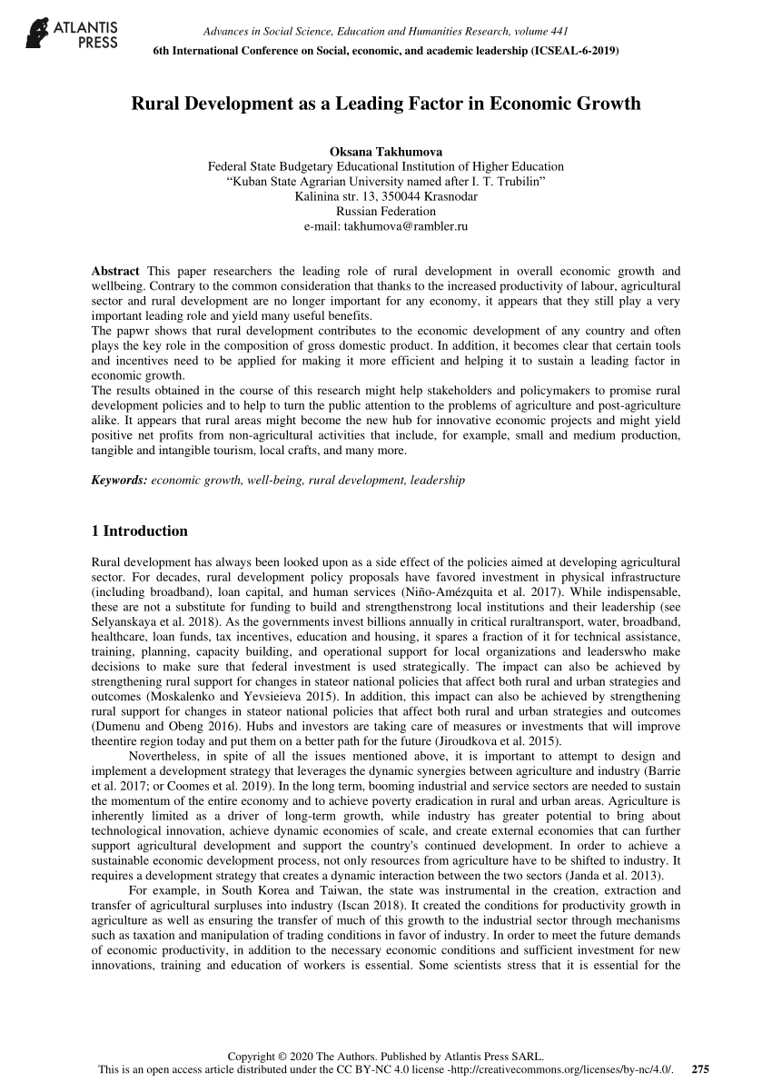 research paper on rural development