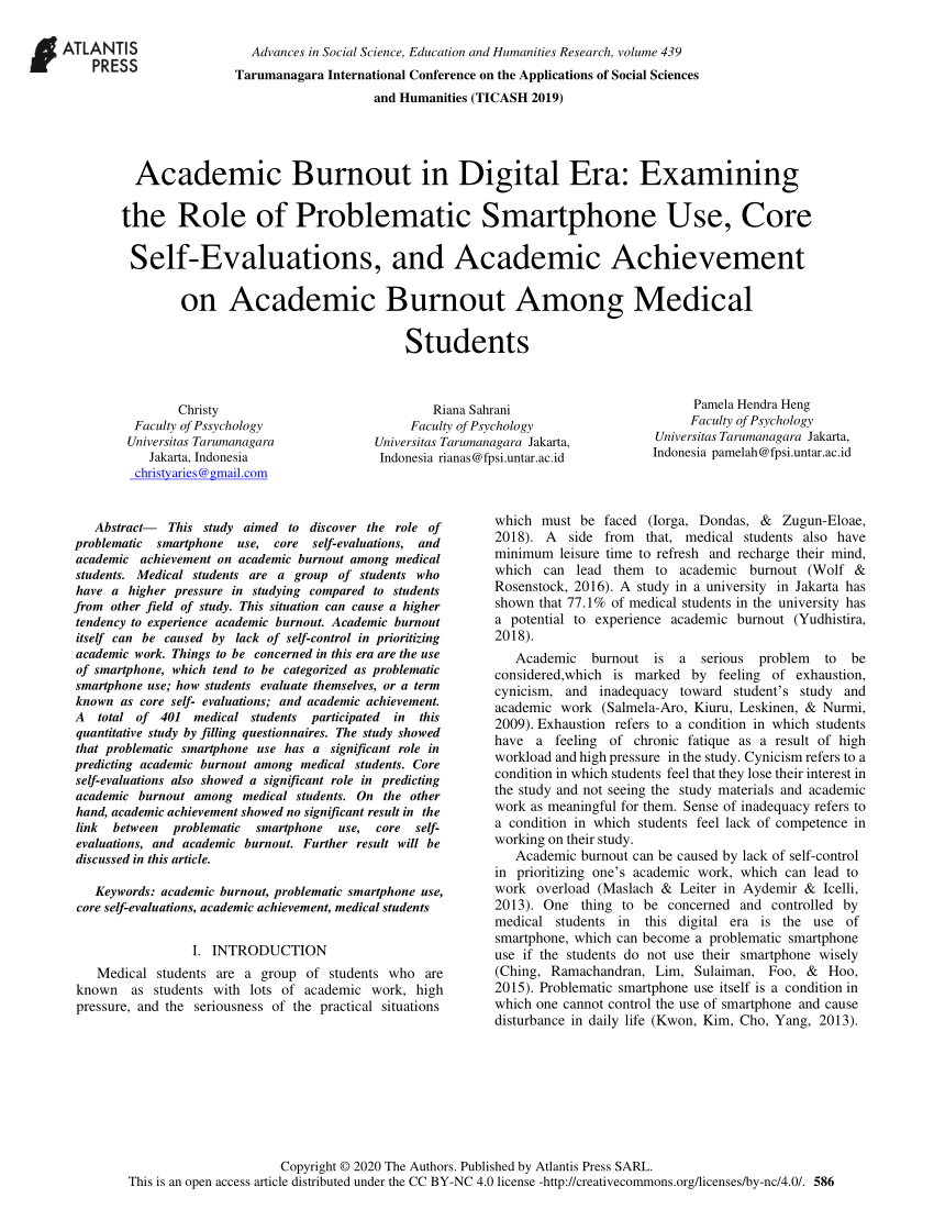 academic burnout research paper