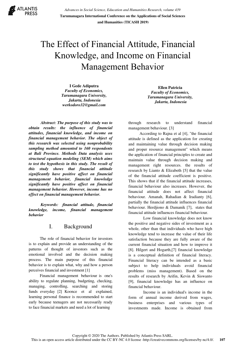 financial behaviour research paper