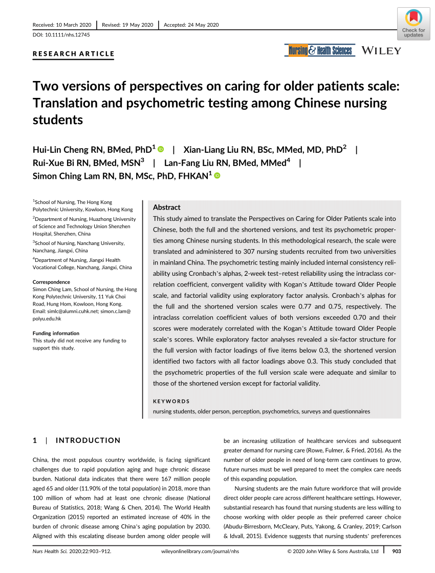 Psychometric properties of a Chinese version of the Fraboni scale of  ageism: evidence from medical students sample, BMC Medical Education