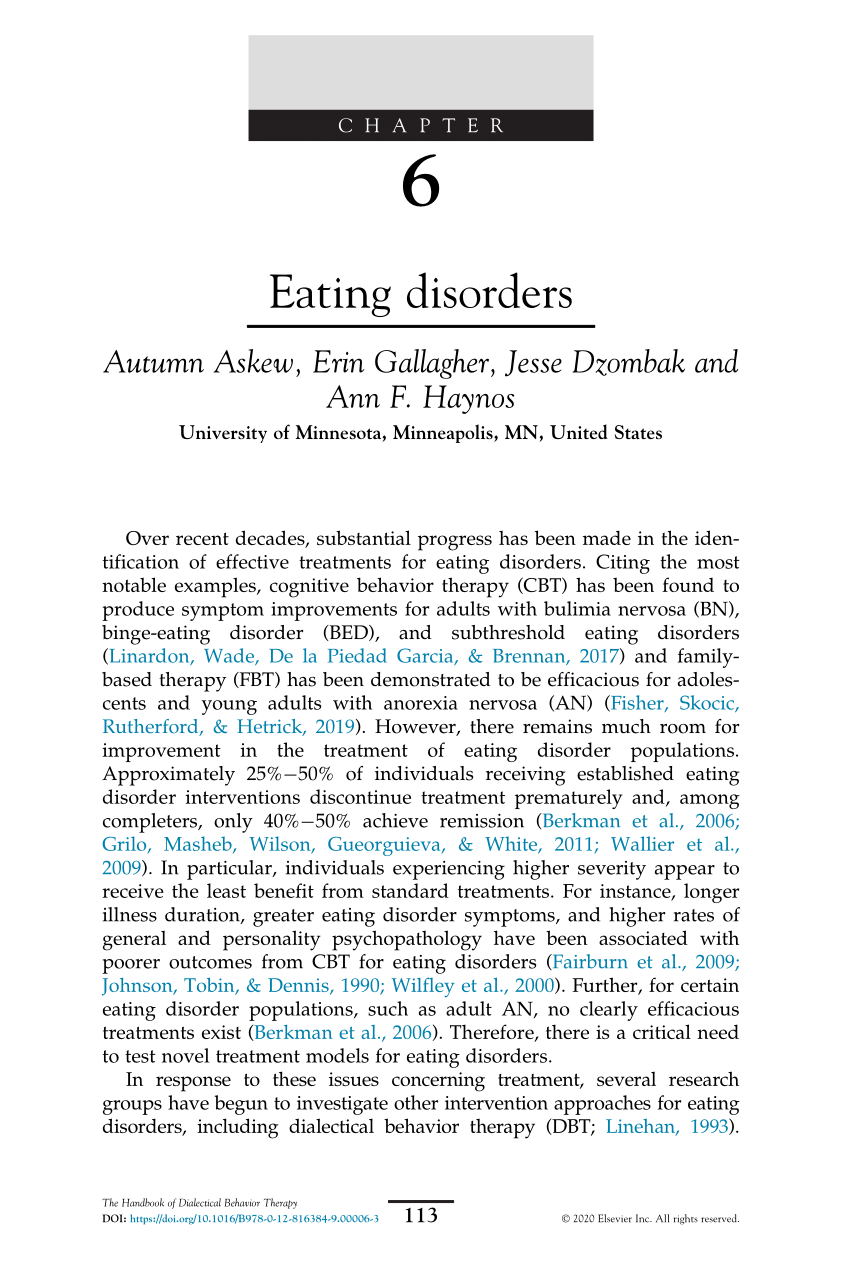literature review on eating disorders pdf