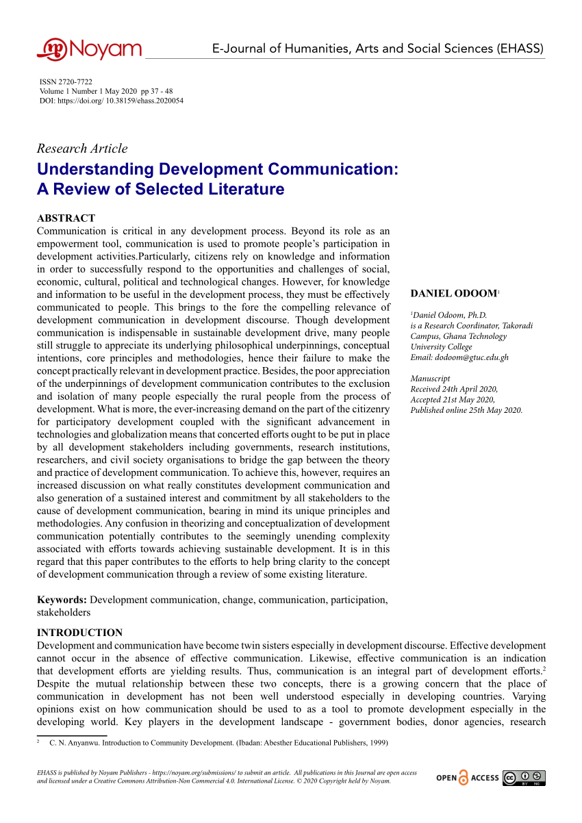 development communication research articles