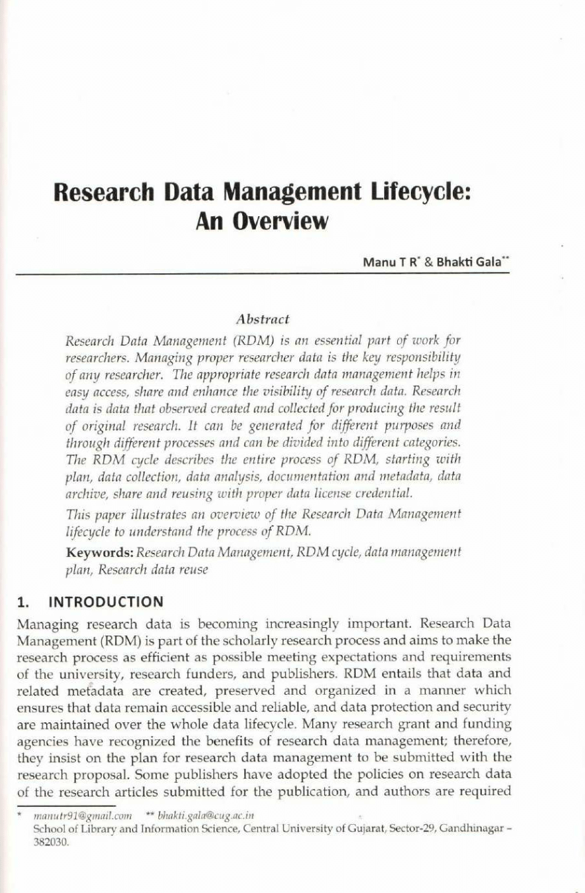 research data management pdf